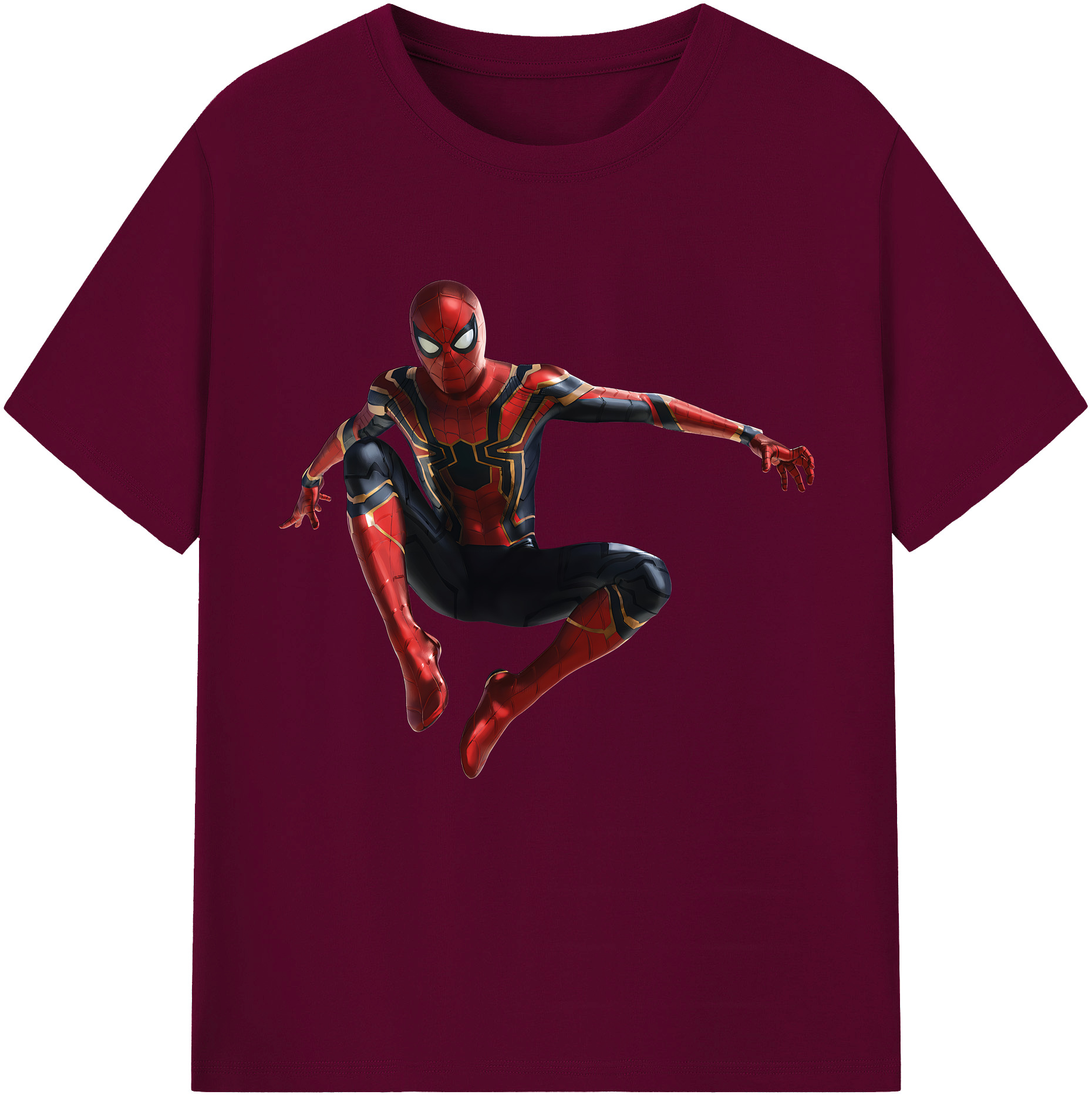 （画像用） Spider Man スパイダーマン レディースカジュアルプリントTシャツ（綿100％）